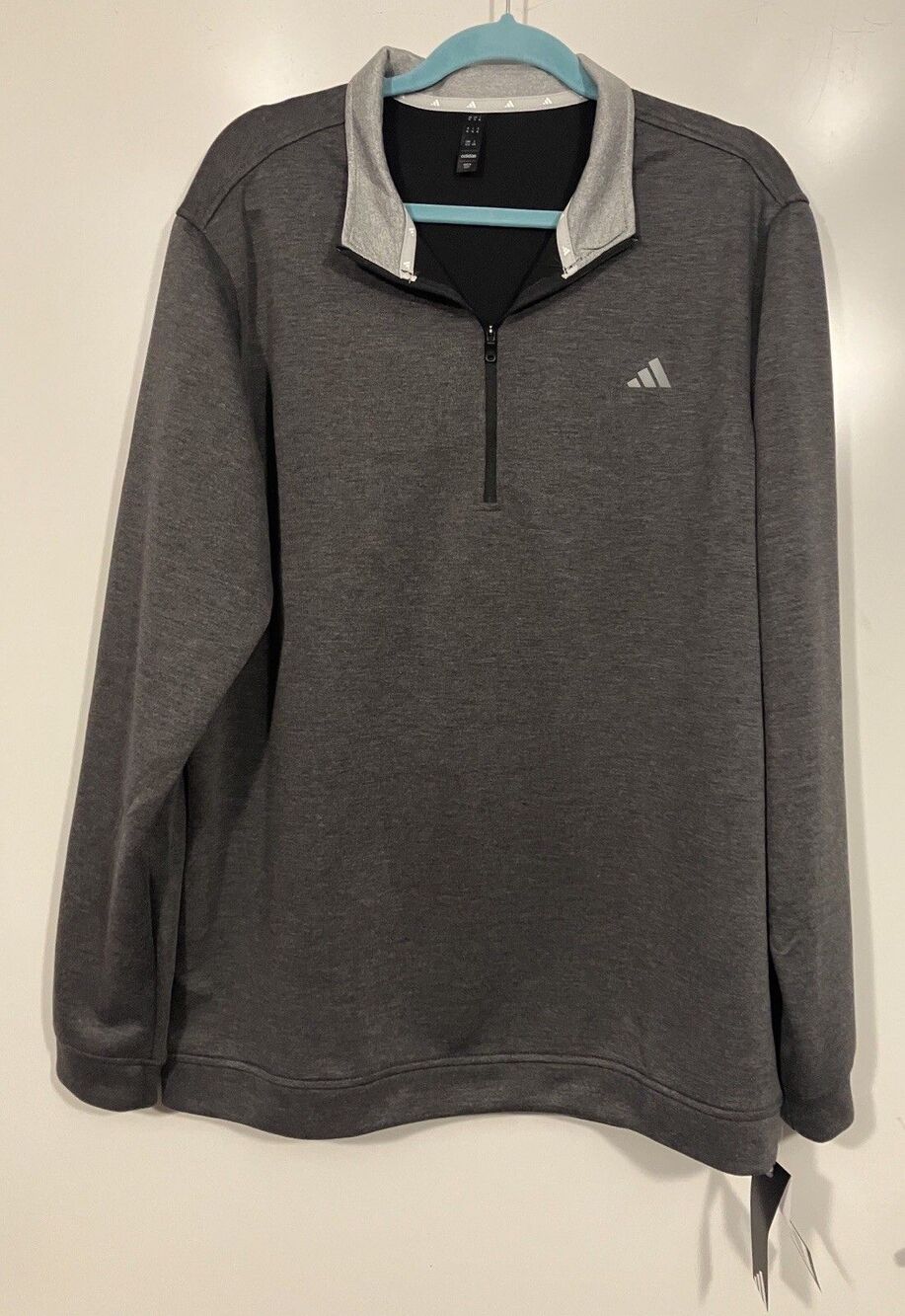 Adidas Elevated Men’s 1/4 Zip Golf Pullover ADVR0884 Dark Gray Sz XL NWT